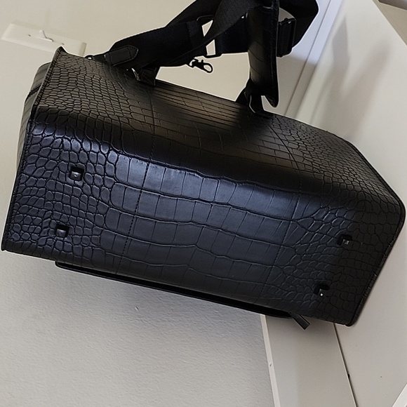 BÉIS 'The Large Work Tote' in Black Croc Large Laptop Bag - Picture 9 of 16